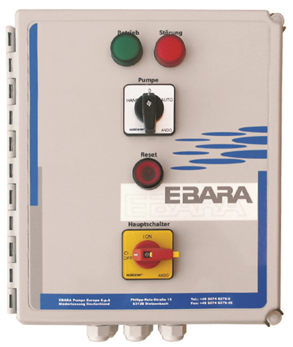 EBARA ECONTROL COMFORT 230/I - 4.0 - 6.3 A | Pump Control Panel for 1 Pump