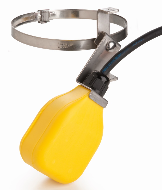 Float-Switch with 20m cable + stainless-steel clamp & lever